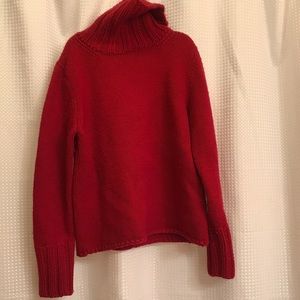 Vintage GAP red wool, thick turtleneck sweater